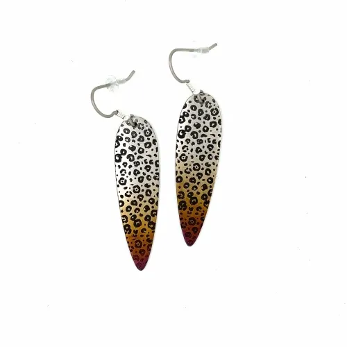 Leopard Print Long Drop & Dangle Earrings